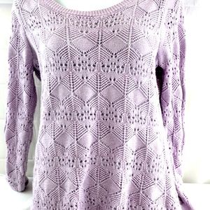 ❤️Studio y sz M keyhole loose weave long sleeve